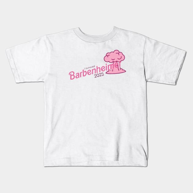 I Survived Barbenheimer 2023 Kids T-Shirt by nikalassjanovic